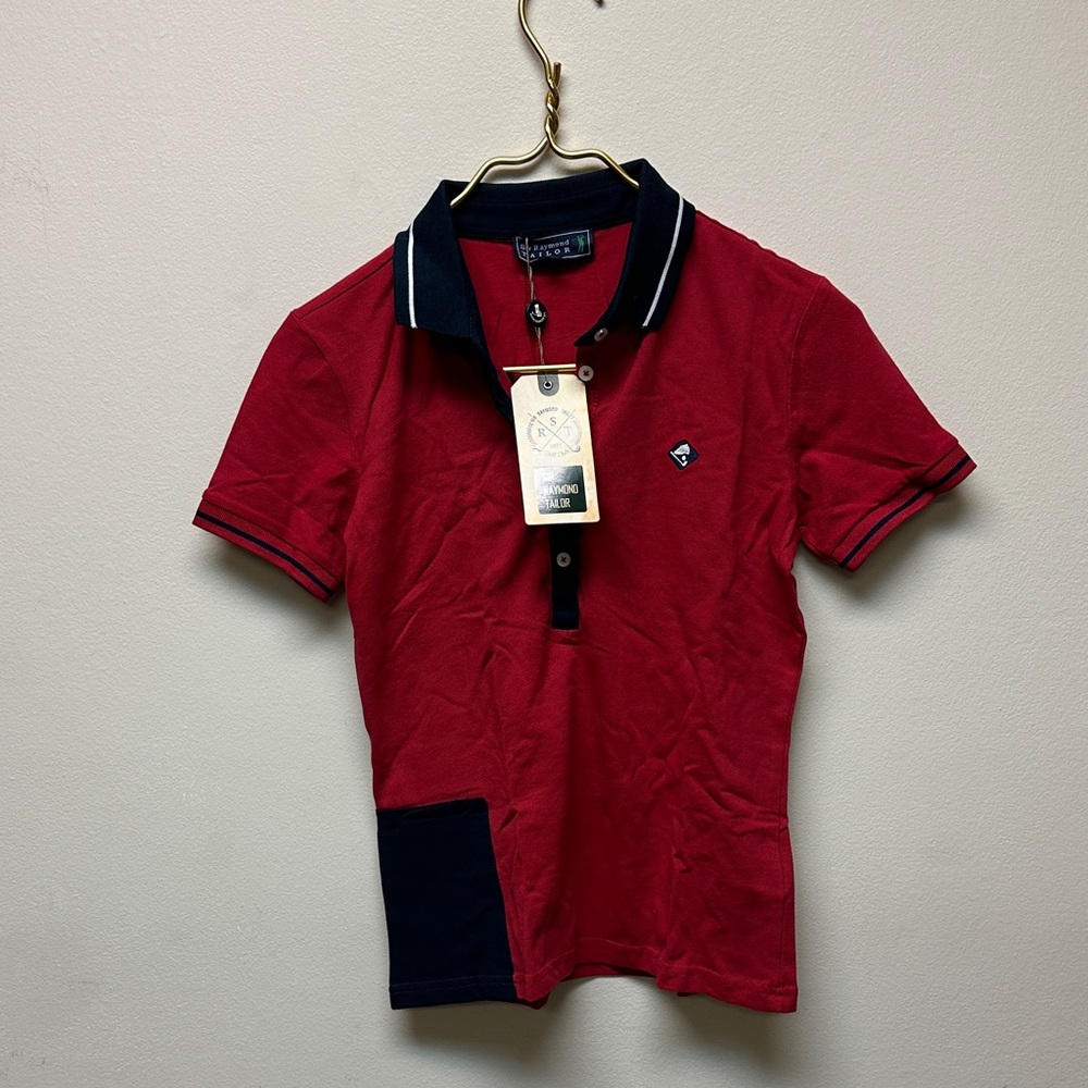 Raymond Red Polo with Navy Details